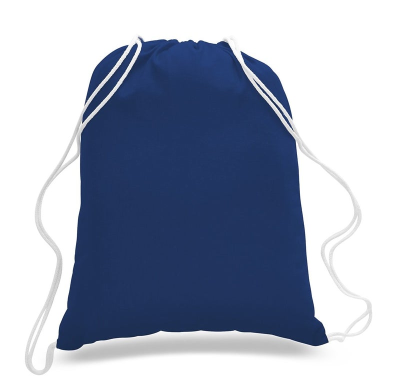 TBF 12 Pack Bulk Cotton Canvas Drawstring Backpack Bags (14" W x 18" H) - Perfect for DIY, Crafts, Events & More
